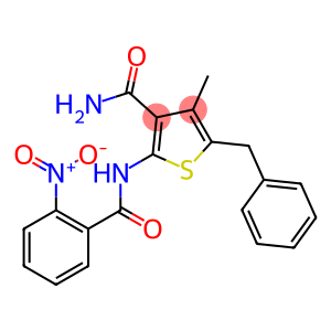 5-benzyl-2-({2-nitrobenzoyl}amino)-4-methyl-3-thiophenecarboxamide