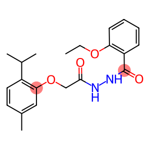 2-ethoxy-N'-[(2-isopropyl-5-methylphenoxy)acetyl]benzohydrazide