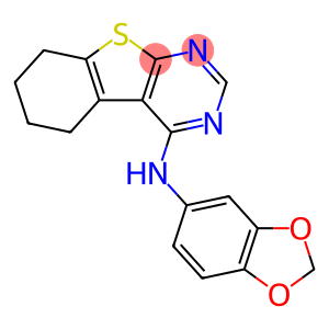 [1]Benzothieno[2,3-d]pyrimidin-4-amine, N-1,3-benzodioxol-5-yl-5,6,7,8-tetrahydro-