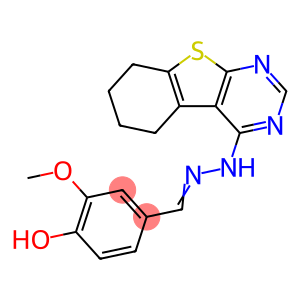 2-Methoxy-4-[(5,6,7,8-tetrahydro-benzo[4,5]thieno[2,3-d]pyrimidin-4-yl)-hydrazonomethyl]-phenol