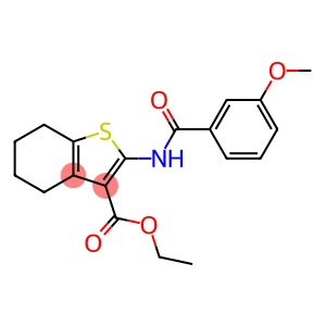 ethyl 2-{[(3-methoxyphenyl)carbonyl]amino}-4,5,6,7-tetrahydro-1-benzothiophene-3-carboxylate