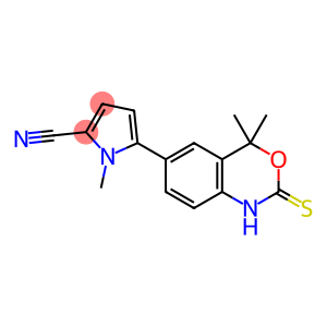 1H-Pyrrole-2-carbonitrile, 5-(1,4-dihydro-4,4-dimethyl-2-thioxo-2H-3,1-benzoxazin-6-yl)-1-methyl-