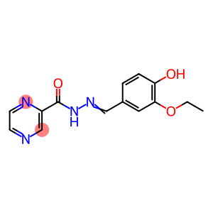 N'-(3-ethoxy-4-hydroxybenzylidene)-2-pyrazinecarbohydrazide