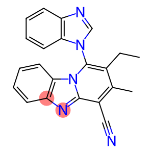 1-(1H-benzimidazol-1-yl)-2-ethyl-3-methylpyrido[1,2-a]benzimidazole-4-carbonitrile