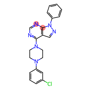 4-(4-(3-chlorophenyl)piperazin-1-yl)-1-phenyl-1H-pyrazolo[3,4-d]pyrimidine