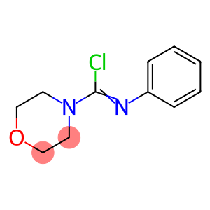 4-Morpholinecarboximidoyl chloride, N-phenyl-