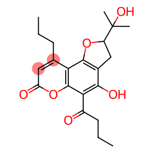 2,3-Dihydro-4-hydroxy-2-(1-hydroxy-1-methylethyl)-5-(1-oxobutyl)-9-propyl-7H-furo[2,3-f][1]benzopyran-7-one