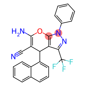 6-amino-4-(1-naphthyl)-1-phenyl-3-(trifluoromethyl)-1,4-dihydropyrano[2,3-c]pyrazole-5-carbonitrile