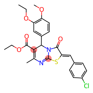 ethyl 2-(4-chlorobenzylidene)-5-(3-ethoxy-4-methoxyphenyl)-7-methyl-3-oxo-2,3-dihydro-5H-[1,3]thiazolo[3,2-a]pyrimidine-6-carboxylate