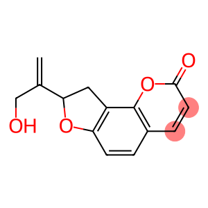 2H-Furo[2,3-h]-1-benzopyran-2-one, 8,9-dihydro-8-[1-(hydroxymethyl)ethenyl]-, (-)-