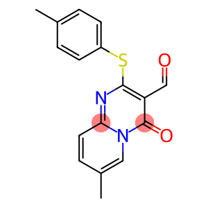 7-METHYL-2-[(4-METHYLPHENYL)SULFANYL]-4-OXO-4H-PYRIDO[1,2-A]PYRIMIDINE-3-CARBALDEHYDE