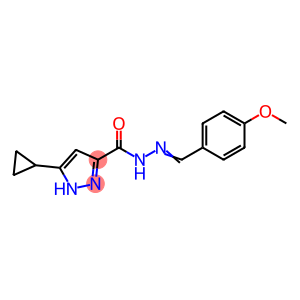 (E)-3-cyclopropyl-N-(4-methoxybenzylidene)-1H-pyrazole-5-carbohydrazide