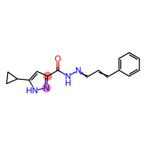 3-cyclopropyl-N-((1E,2E)-3-phenylallylidene)-1H-pyrazole-5-carbohydrazide