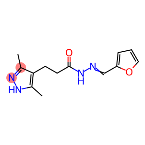 (E)-3-(3,5-dimethyl-1H-pyrazol-4-yl)-N-(furan-2-ylmethylene)propanehydrazide