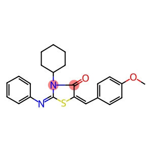 3-cyclohexyl-5-(4-methoxybenzylidene)-2-(phenylimino)-1,3-thiazolidin-4-one