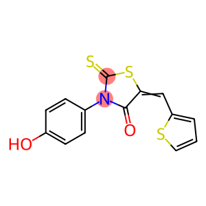 4-Thiazolidinone, 3-(4-hydroxyphenyl)-5-(2-thienylmethylene)-2-thioxo-