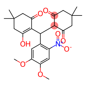 2-[(4,5-dimethoxy-2-nitrophenyl)(2-hydroxy-4,4-dimethyl-6-oxocyclohex-1-en-1-yl)methyl]-5,5-dimethylcyclohexane-1,3-dione