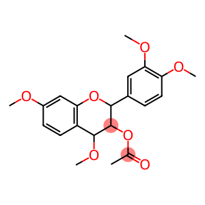 rel-(+)-Acetic acid (2R*)-2α*-(3,4-dimethoxyphenyl)-4α*,7-dimethoxychroman-3β*-yl ester