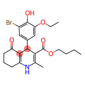 butyl 4-(3-bromo-5-ethoxy-4-hydroxyphenyl)-2-methyl-5-oxo-1,4,5,6,7,8-hexahydro-3-quinolinecarboxylate