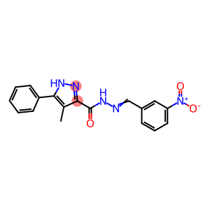1H-Pyrazole-3-carboxylic acid, 4-methyl-5-phenyl-, 2-[(3-nitrophenyl)methylene]hydrazide