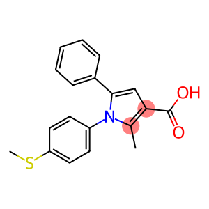 2-METHYL-1-[4-(METHYLTHIO)PHENYL]-5-PHENYL-1H-PYRROLE-3-CARBOXYLIC ACID