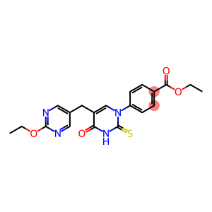 ETHYL 4-(5-((2-ETHOXYPYRIMIDIN-5-YL)METHYL)-4-OXO-2-THIOXO-3,4-DIHYDROPYRIMIDIN-1(2H)-YL)BENZOATE