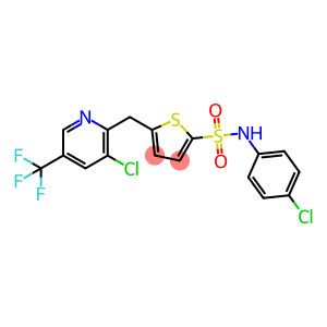 5-{[3-chloro-5-(trifluoromethyl)pyridin-2-yl]methyl}-N-(4-chlorophenyl)thiophene-2-sulfonamide