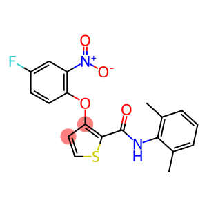N-(2,6-DIMETHYLPHENYL)-3-(4-FLUORO-2-NITROPHENOXY)-2-THIOPHENECARBOXAMIDE
