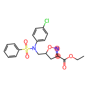 ETHYL 5-([4-CHLORO(PHENYLSULFONYL)ANILINO]METHYL)-4,5-DIHYDRO-3-ISOXAZOLECARBOXYLATE