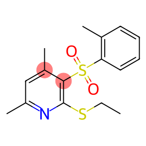 2-(ethylsulfanyl)-4,6-dimethyl-3-(2-methylbenzenesulfonyl)pyridine