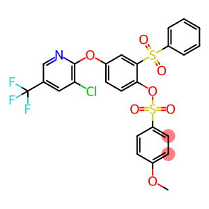 4-([3-CHLORO-5-(TRIFLUOROMETHYL)-2-PYRIDINYL]OXY)-2-(PHENYLSULFONYL)PHENYL 4-METHOXYBENZENESULFONATE