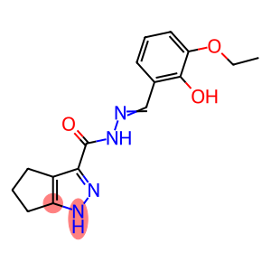 (E)-N-(3-ethoxy-2-hydroxybenzylidene)-1,4,5,6-tetrahydrocyclopenta[c]pyrazole-3-carbohydrazide