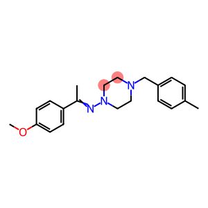 N-[1-(4-methoxyphenyl)ethylidene]-N-[4-(4-methylbenzyl)-1-piperazinyl]amine