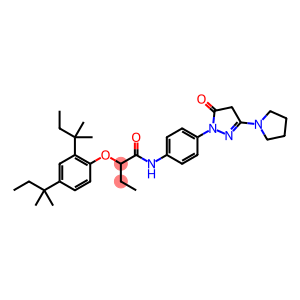 2-[2,4-Bis(1,1-dimethylpropyl)phenoxy]-N-[4-[[4,5-dihydro-5-oxo-3-(1-pyrrolidinyl)-1H-pyrazol]-1-yl]phenyl]butanamide