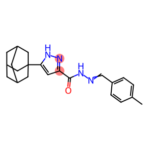 3-((1S,3s)-adamantan-1-yl)-N-((E)-4-methylbenzylidene)-1H-pyrazole-5-carbohydrazide