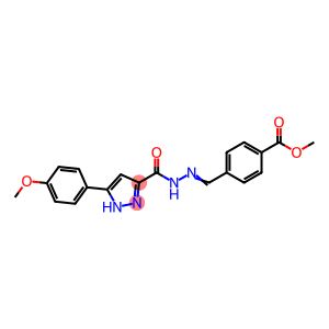 methyl 4-[(E)-(2-{[3-(4-methoxyphenyl)-1H-pyrazol-5-yl]carbonyl}hydrazinylidene)methyl]benzoate