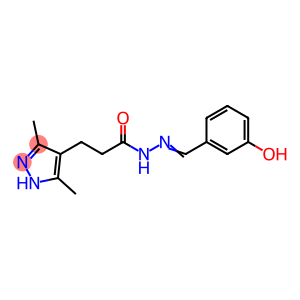 1H-Pyrazole-4-propanoic acid, 3,5-dimethyl-, 2-[(3-hydroxyphenyl)methylene]hydrazide