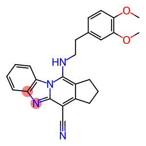 11-((3,4-dimethoxyphenethyl)amino)-2,3-dihydro-1H-benzo[4,5]imidazo[1,2-a]cyclopenta[d]pyridine-4-carbonitrile