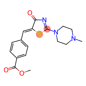 methyl 4-[(2-(4-methyl-1-piperazinyl)-4-oxo-1,3-thiazol-5(4H)-ylidene)methyl]benzoate