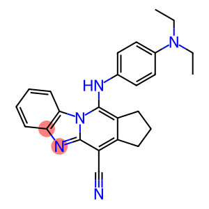 11-((4-(diethylamino)phenyl)amino)-2,3-dihydro-1H-benzo[4,5]imidazo[1,2-a]cyclopenta[d]pyridine-4-carbonitrile