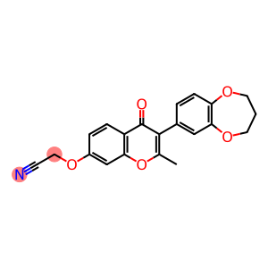 2-((3-(3,4-dihydro-2H-benzo[b][1,4]dioxepin-7-yl)-2-methyl-4-oxo-4H-chromen-7-yl)oxy)acetonitrile