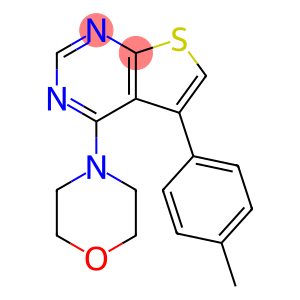 Thieno[2,3-d]pyrimidine, 5-(4-methylphenyl)-4-(4-morpholinyl)-