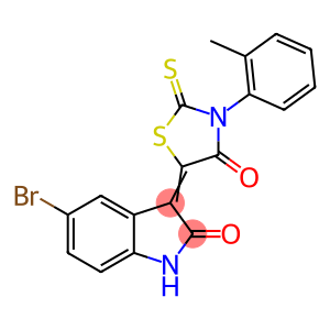 2H-Indol-2-one, 5-bromo-1,3-dihydro-3-[3-(2-methylphenyl)-4-oxo-2-thioxo-5-thiazolidinylidene]-