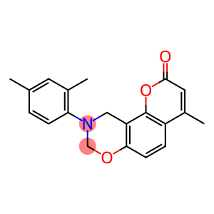 9-(2,4-dimethylphenyl)-4-methyl-9,10-dihydro-2H,8H-chromeno[8,7-e][1,3]oxazin-2-one