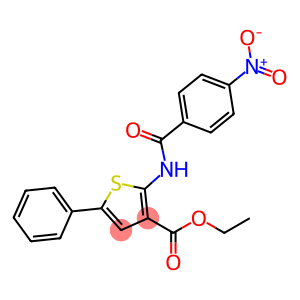 ethyl 2-({4-nitrobenzoyl}amino)-5-phenyl-3-thiophenecarboxylate