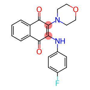 2-(4-fluoroanilino)-3-(4-morpholinyl)naphthoquinone