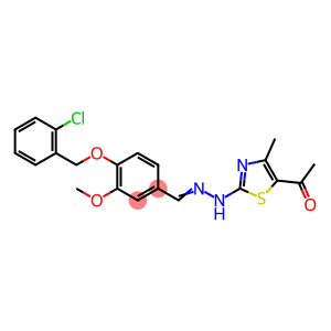 4-[(2-chlorobenzyl)oxy]-3-methoxybenzaldehyde (5-acetyl-4-methyl-1,3-thiazol-2-yl)hydrazone