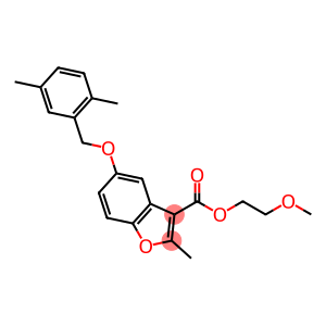 2-methoxyethyl 5-((2,5-dimethylbenzyl)oxy)-2-methylbenzofuran-3-carboxylate