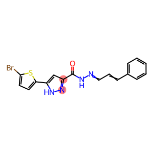 1H-Pyrazole-3-carboxylic acid, 5-(5-bromo-2-thienyl)-, 2-(3-phenyl-2-propen-1-ylidene)hydrazide