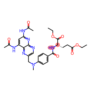 L-Glutamic acid, N-[4-[[[6,8-bis(acetylamino)pyrido[2,3-b]pyrazin-2-yl]methyl]methylamino]benzoyl]-, diethyl ester (9CI)